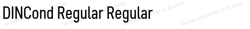 DINCond Regular Regular字体转换